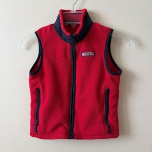 Vineyard Vines Fleece Vest Red and Blue Boys Size 6